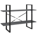 bogreol med 2 hylder 100x30x70 cm massivt fyrretræ grå