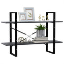 bogreol med 2 hylder 100x30x70 cm massivt fyrretræ grå