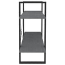 bogreol med 2 hylder 100x30x70 cm massivt fyrretræ grå