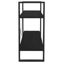 bogreol med 2 hylder 100x30x70 cm massivt fyrretræ sort
