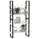 bogreol med 4 hylder 100x30x140 cm konstrueret træ hvid