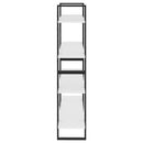 bogreol med 4 hylder 100x30x140 cm konstrueret træ hvid