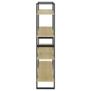bogreol med 4 hylder 100x30x140 cm konstrueret træ sonoma-eg
