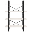 bogreol med 4 hylder 100x30x140 cm massivt fyrretræ hvid