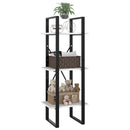 bogreol med 3 hylder 40x30x105 cm konstrueret træ hvid