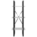 bogreol med 3 hylder 40x30x105 cm konstrueret træ hvid