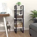 bogreol med 3 hylder 40x30x105 cm konstrueret træ hvid