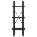 bogreol med 3 hylder 40x30x105 cm konstrueret træ grå