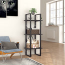 bogreol med 3 hylder 40x30x105 cm konstrueret træ grå