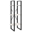 bogreol med 3 hylder 40x30x105 cm massivt fyrretræ hvid