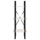 bogreol med 3 hylder 40x30x105 cm massivt fyrretræ hvid