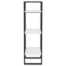 bogreol med 3 hylder 40x30x105 cm massivt fyrretræ hvid