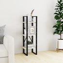 bogreol med 3 hylder 40x30x105 cm massivt fyrretræ hvid