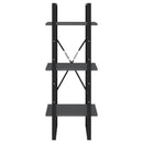 bogreol med 3 hylder 40x30x105 cm massivt fyrretræ grå