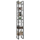 bogreol med 6 hylder 40x30x210 cm konstrueret træ hvid