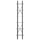 bogreol med 6 hylder 40x30x210 cm konstrueret træ hvid