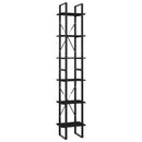 bogreol med 6 hylder 40x30x210 cm konstrueret træ sort