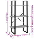 opbevaringsreol 60x30x105 cm konstrueret træ betongrå