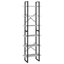 opbevaringsreol 60x30x210 cm konstrueret træ betongrå