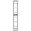 opbevaringsreol 60x30x210 cm massivt fyrretræ hvid