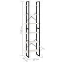opbevaringsreol 60x30x210 cm massivt fyrretræ hvid
