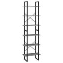 opbevaringsreol 60x30x210 cm massivt fyrretræ grå