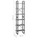 opbevaringsreol 60x30x210 cm massivt fyrretræ grå