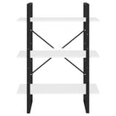 bogreol 80x30x105 cm konstrueret træ hvid