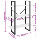 bogreol 80x30x105 cm konstrueret træ hvid