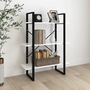 bogreol 80x30x105 cm konstrueret træ hvid