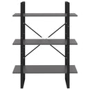 bogreol 80x30x105 cm konstrueret træ grå