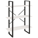 bogreol med 3 hylder 80x30x105 cm massivt fyrretræ hvid