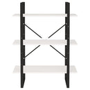 bogreol med 3 hylder 80x30x105 cm massivt fyrretræ hvid