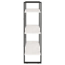 bogreol med 3 hylder 80x30x105 cm massivt fyrretræ hvid