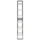 reol 80x30x210 cm massivt fyrretræ hvid