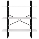 bogreol 100x30x105 cm konstrueret træ hvid