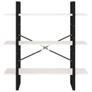 bogreol med 3 hylder 100x30x105 cm massivt fyrretræ hvid
