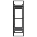 bogreol med 3 hylder 100x30x105 cm massivt fyrretræ grå