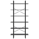 reol 100x30x210 cm massivt fyrretræ grå