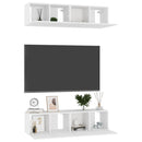 tv-borde 4 stk. 60x30x30 cm konstrueret træ hvid