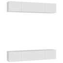 tv-skabe 4 stk. 80x30x30 cm konstrueret træ hvid