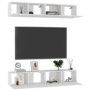 tv-skabe 4 stk. 80x30x30 cm konstrueret træ hvid