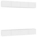 tv-skabe 4 stk. 100x30x30 cm konstrueret træ hvid