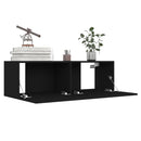 tv-skabe 4 stk. 100x30x30 cm konstrueret træ sort