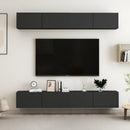 tv-skabe 4 stk. 100x30x30 cm konstrueret træ sort