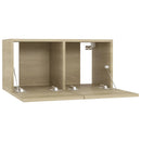 tv-skabe 4 stk. 60x30x30 cm konstrueret træ sonoma-eg