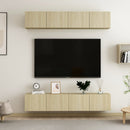 tv-skabssæt 4 stk. 60x30x30 cm konstrueret træ sonoma-eg