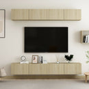 tv-skabe 4 stk. 60x30x30 cm konstrueret træ sonoma-eg