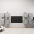 væghængte tv-skabe 8 stk. 30,5x30x30 cm betongrå