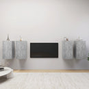 tv-skabe 4 stk. 30,5x30x60 cm konstrueret træ betongrå